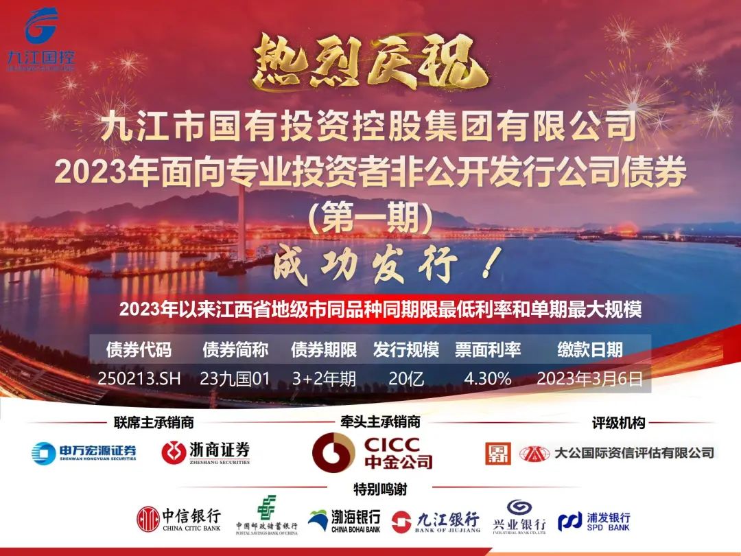 喜報頻傳！市國控集團(tuán)成功發(fā)行20億元非公開發(fā)行公司債券